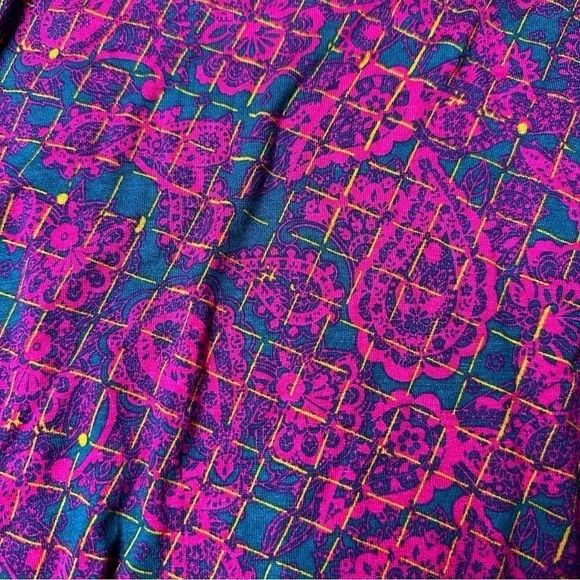 LuLaRoe Pink Paisley Printed Azure Skirt - Picture 5 of 5